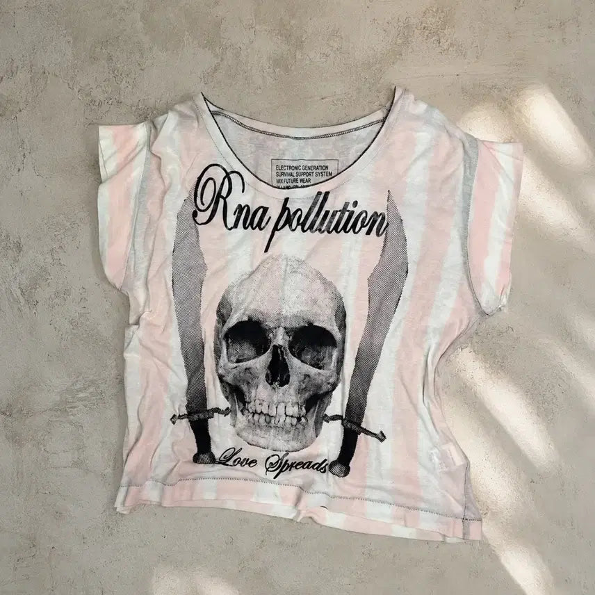 [BUNJANG] Vintage Punk Short Sleeve T-Shirt / 일빈 Punk 반팔