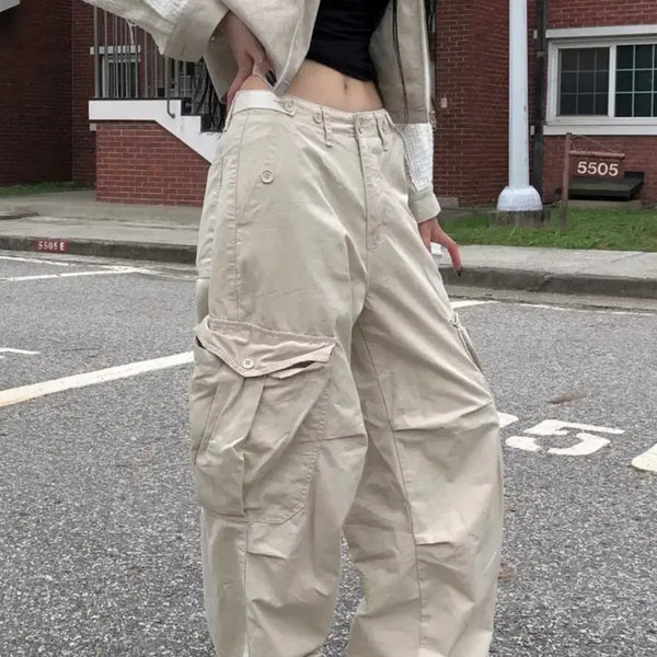 [BUNJANG] OOTD Beige Cargo Pants / Ootj 베이지 팬츠