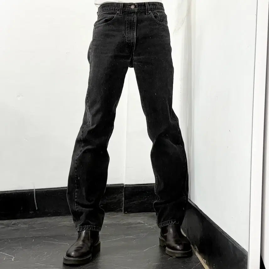 [BUNJANG] Levi's USA 505 Black Denim Pants / 리바이스 USA 505 흑청 데님 팬츠