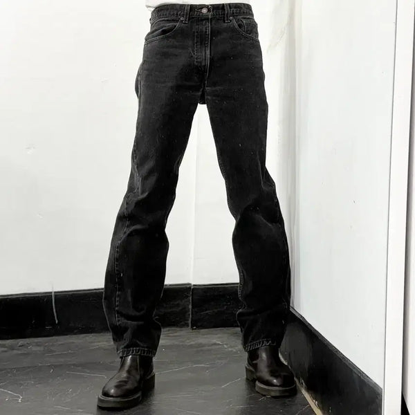 [BUNJANG] Levi's USA 505 Black Denim Pants / 리바이스 USA 505 흑청 데님 팬츠