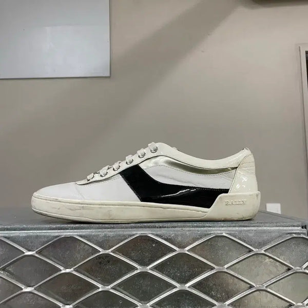 [BUNJANG] Bally Lace-Up Sneakers White US 7 / 발리 레이스업 스니커즈 화이트 us7