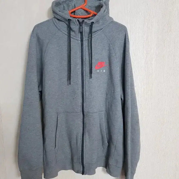 [BUNJANG] Nike Air Fleece Full-Zip Hoodie Grey / 나이키 에어 후드 집업 그레이 100