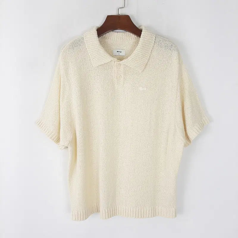[BUNJANG] Mmlg Women's Collar Neck Short Sleeve Knit S / mmlg 여성 카라넥 반팔니트 S