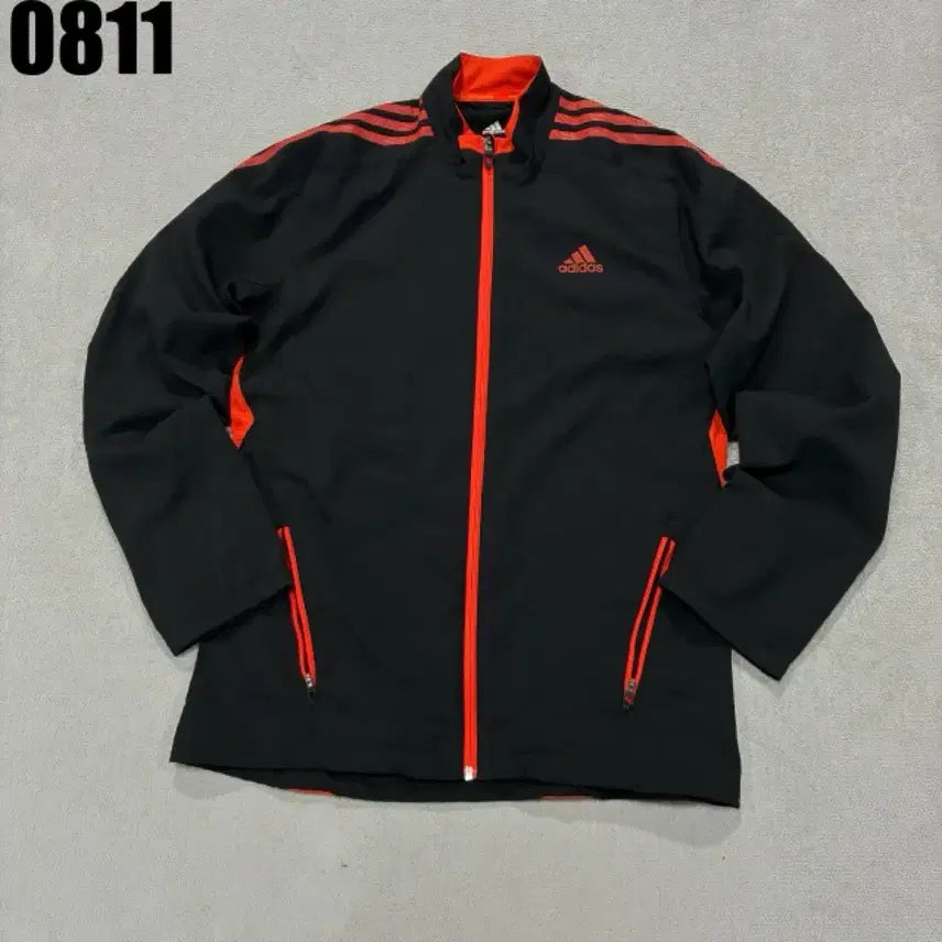 [BUNJANG] Adidas Track Jacket Black Orange Size 100 / 아디다스 트랙 자켓 블랙 오렌지 100