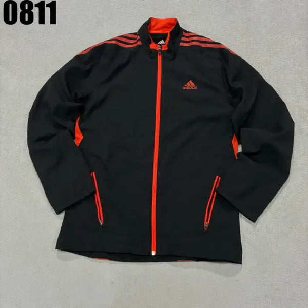 [BUNJANG] Adidas Track Jacket Black Orange Size 100 / 아디다스 트랙 자켓 블랙 오렌지 100