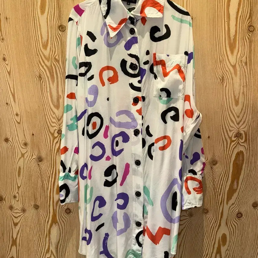 [BUNJANG] Vivienne Westwood Multicolor Pattern Shirt Dress / 비비안 웨스트우드 멀티 컬러 패턴 셔츠 원피스