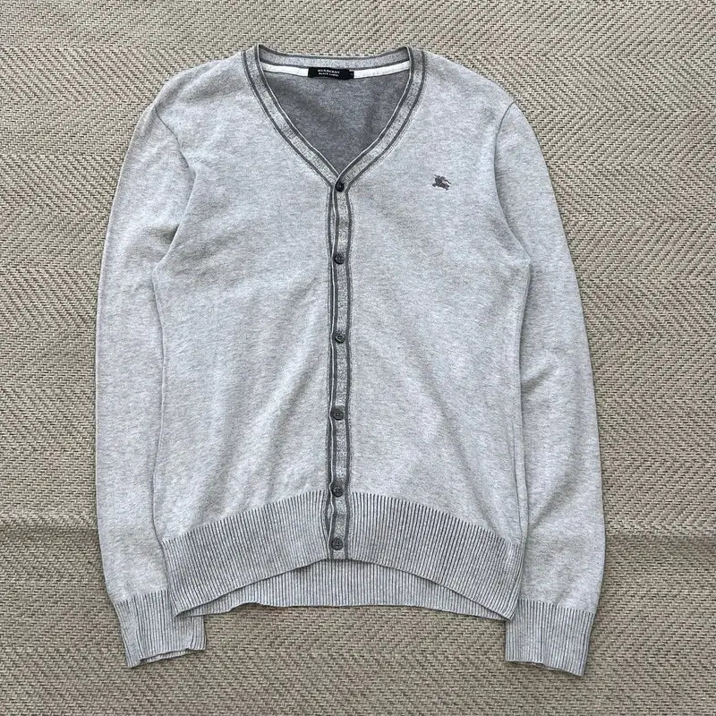 [BUNJANG] Burberry Black Label Basic Logo Cardigan / 버버리 블랙라벨 베이직 로고 가디건 r4222