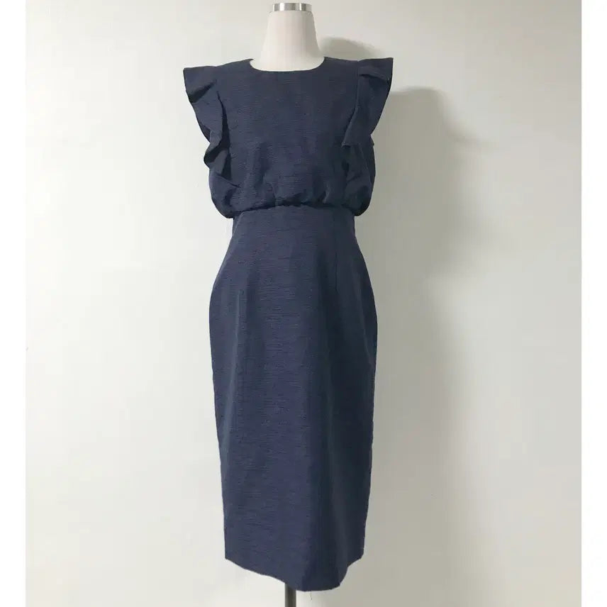 [BUNJANG] CORTESWORKS Navy Frill Long Dress Size 38 / CORTESWORKS 네이비프릴롱원피스38호호상점