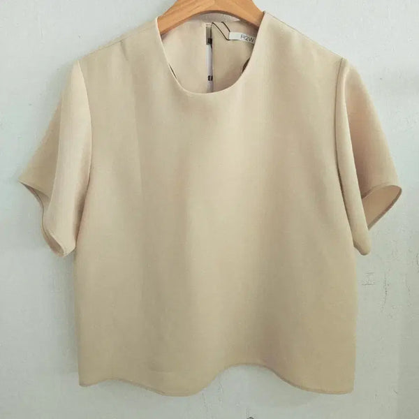 [BUNJANG] R2W Blouse Beige Yellow Size 2 / 알투더블유 블라우스