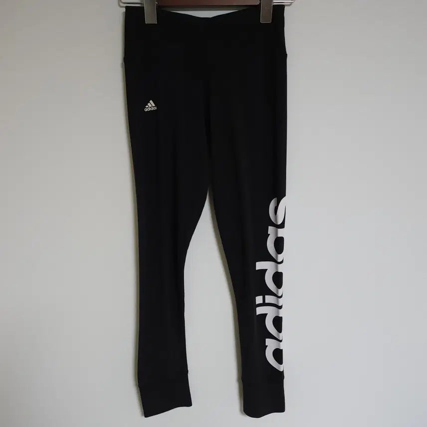 [BUNJANG] Adidas Black Logo Leggings Womens Pants / H75 아디다스 블랙 여성 레깅스 로고 여자 바지
