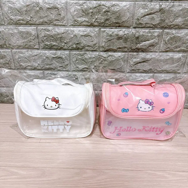 [BUNJANG] Sanrio Hello Kitty Transparent Pouch Organizer Bag / [미개봉 정품] 키티 파우치 투명 정리함 가방