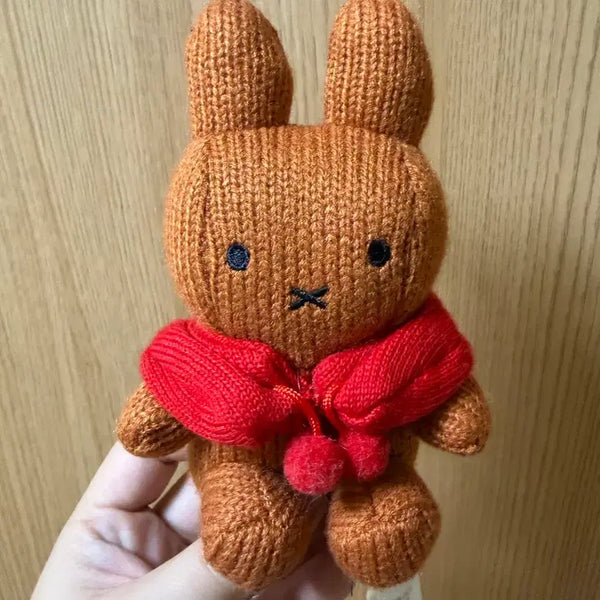 [BUNJANG] Miffy Brown Knit Keychain / 미피 브라운 니트 키링