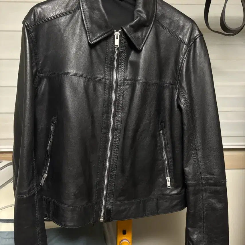 [BUNJANG] Zara Men's Cowhide Leather Single Rider Jacket / 자라 남자 소가죽자켓 싱글가죽자켓 라이더자켓 4720/300/800/M
