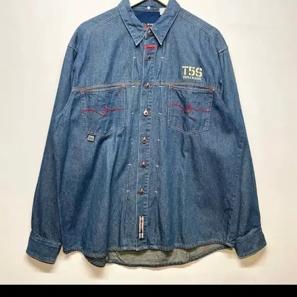 [BUNJANG] 1990s 555SOUL USA Denim Shirt / 1990s 555SOUL USA 데님 셔츠