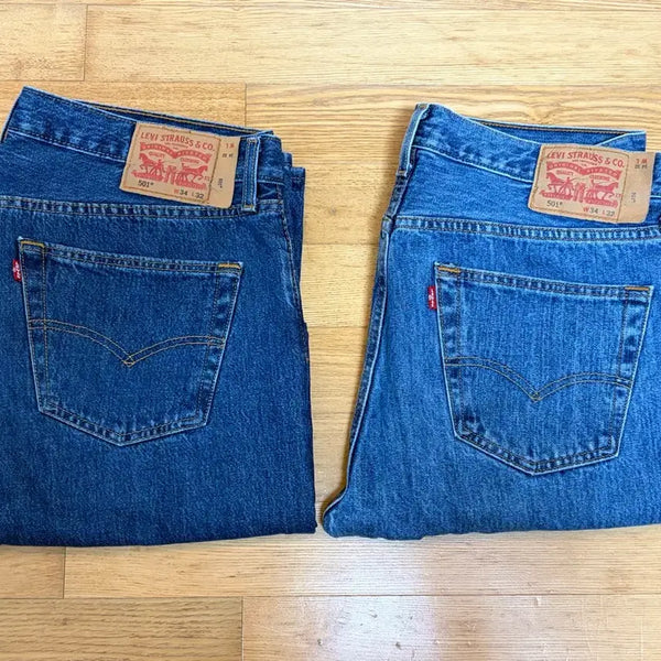 [BUNJANG] Levi's 501 Original Dark Indigo & Medium Indigo Jeans (34-32) / *새 제품* 리바이스 501 오리지널 다크 인디고 & 미디움 인디고 (34-32)