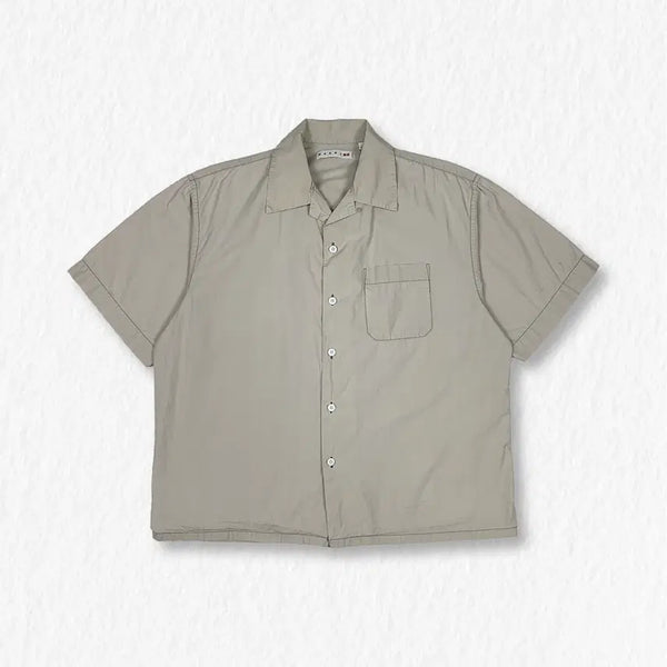 [BUNJANG] Uniqlo x Marni Open Collar Shirt Beige L / 유니클로 x 마르니 오픈카라 셔츠 베이지