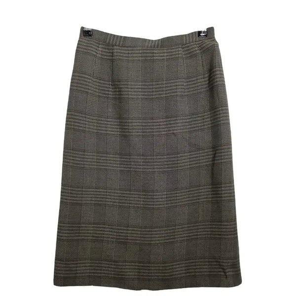 [BUNJANG] BRUNO PIATTELLI Checked Wool Straight Fit Skirt (25-inch) / BRUNO PIATTELLI 브루노 피아텔리 체크 일자핏 울스커트 [25인치]