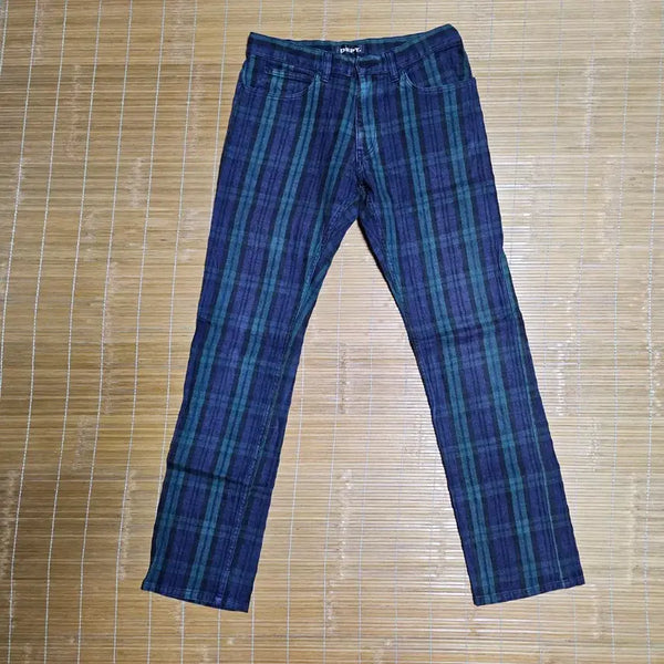 [BUNJANG] DEPT. Cotton Spandex Slim Check Pants (Made in Japan) / DEPT면스판 슬림체크팬츠 30인치(일본제)