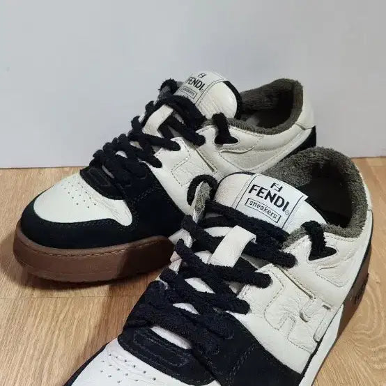 [BUNJANG] Fendi White Black Brown Sole Sneakers / (8/265~270)펜디신발 펜디운동화 펜디스니커즈