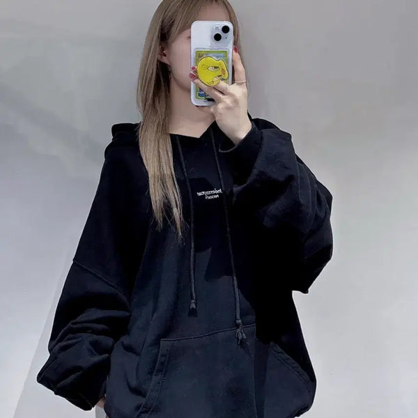 [BUNJANG] Undermycar Black Hoodie / 언더마이카 블랙 후드