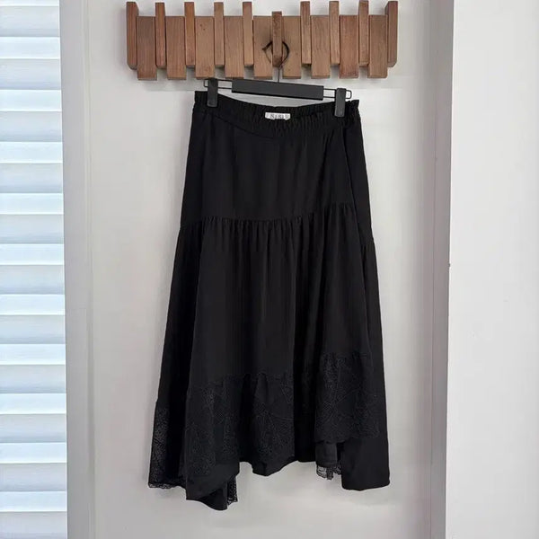 [BUNJANG] SJ.SJ Lace Block Skirt / sjsj 레이스 블록 스커트