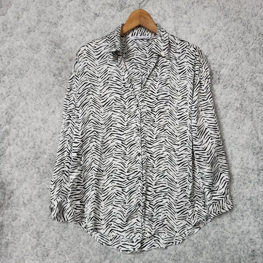 [BUNJANG] Zara Zebra Pattern Shirt / J770 [S] 자라 지브라 패턴 셔츠