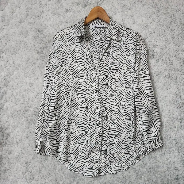 [BUNJANG] Zara Zebra Pattern Shirt / J770 [S] 자라 지브라 패턴 셔츠