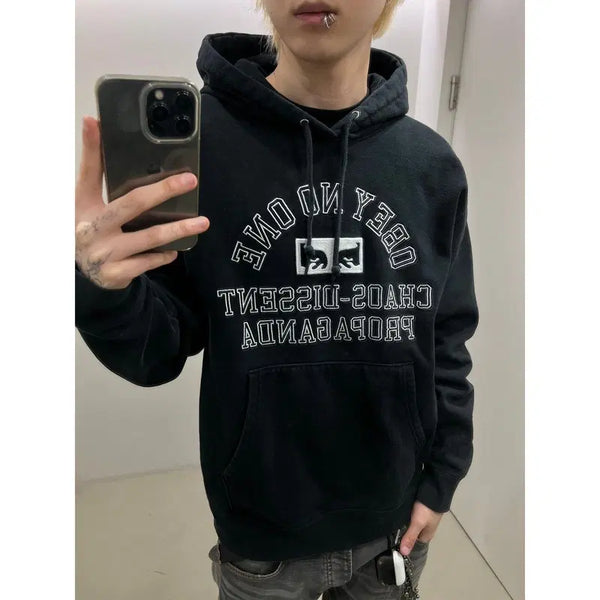 [BUNJANG] OBEY Logo Decent Hoodie / 오베이 로고 디센트 후드티 r4223