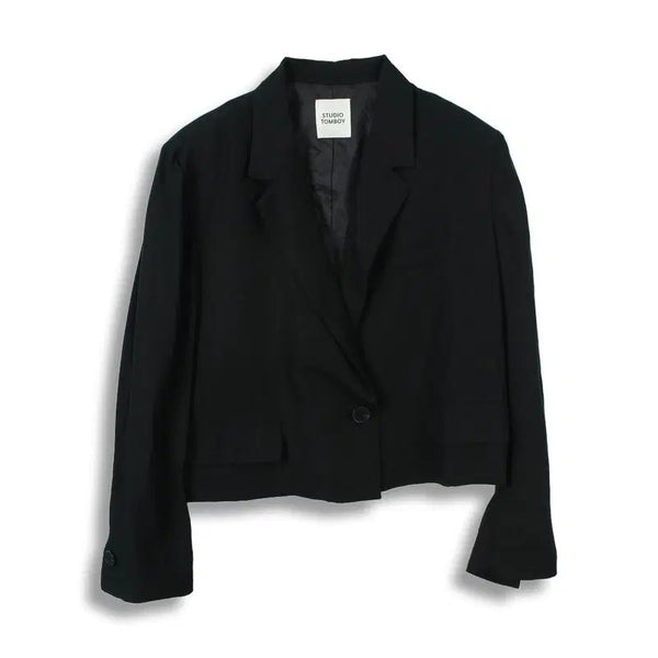 [BUNJANG] STUDIO TOMBOY Rayon Linen Crop Jacket (Size S/M) / 스튜디오 톰보이 (WOMEN - S/M) 레이온 린넨 크롭 자켓