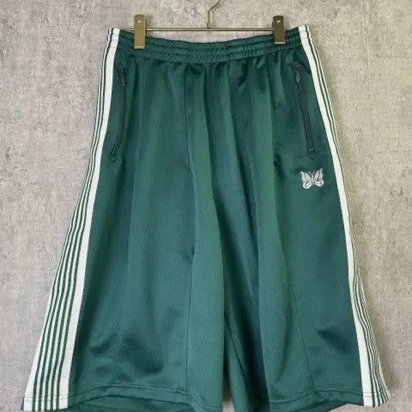 [BUNJANG] Needles x LHP Track Shorts Poly Smooth Green / 니들스 x LHP 트랙 쇼츠 폴리 스무스 그린