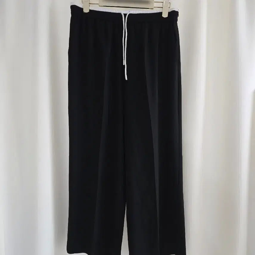 [BUNJANG] ST. JOHN Blue Label Black Wide Pants / ST. JOHN 블루라벨 블랙 와이드 팬츠