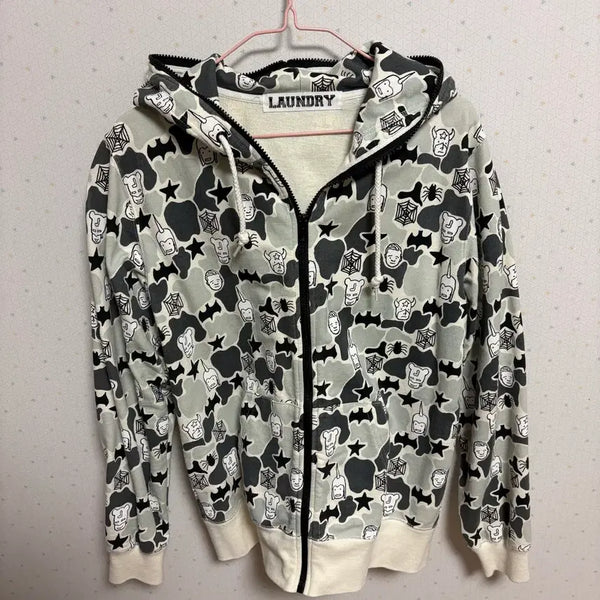 [BUNJANG] Rare Camo Hooded Zip-Up / 휘귀템 카모 후드집업