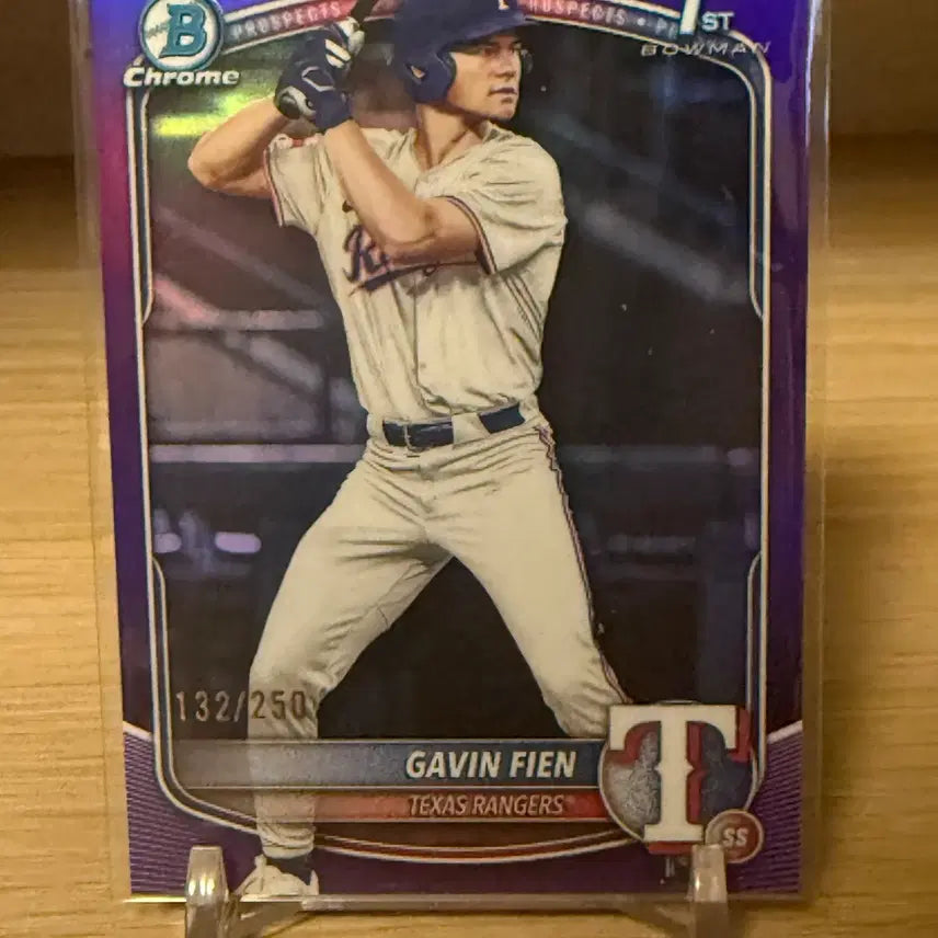 [BUNJANG] MLB Texas Gavin Fien Purple Refractor Rookie (/250) / [MLB] 텍사스 개빈 피엔 퍼플 리플렉터 루키 (/250)
