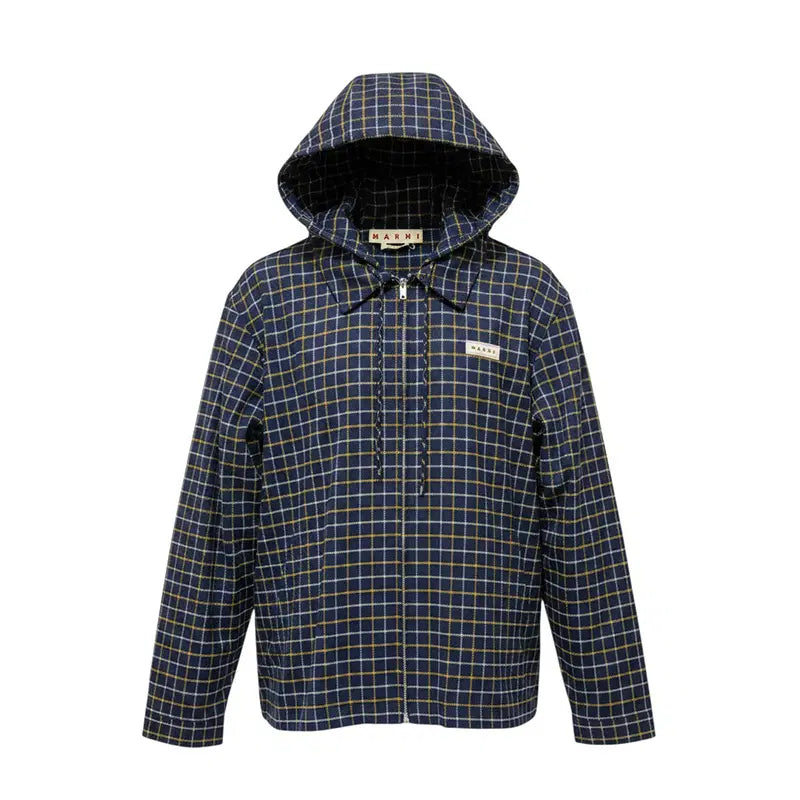 [BUNJANG] Marni Navy Blue Hooded Zip-Up Jacket / 마르니 네이비블루 후드 집업 남성 자켓 50