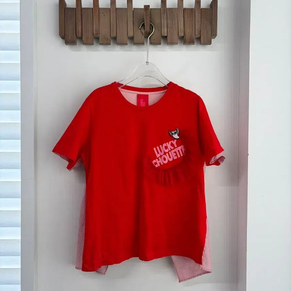 [BUNJANG] Lucky Chouette Short Sleeve Blouse / 럭키슈에뜨 반팔 블라우스