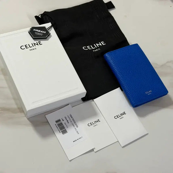 [BUNJANG] Celine Grained Calfskin Organizer Card Holder Blue / (OS) 셀린느 그레인드 카프스킨 오거나이저 카드지갑 블루