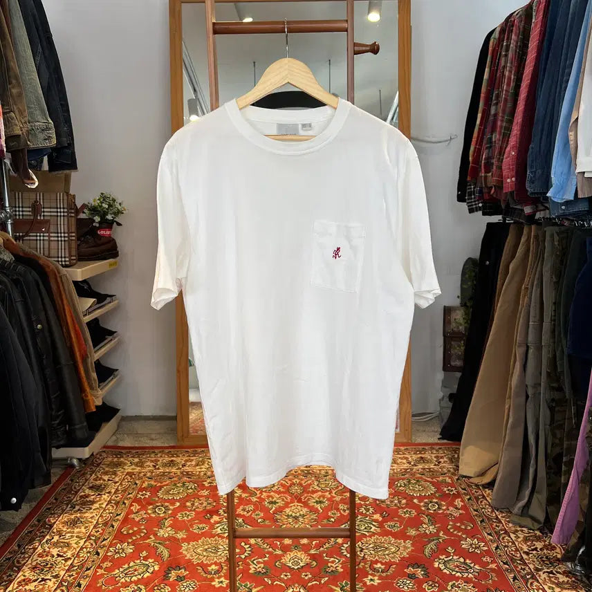 [BUNJANG] Gramicci White Pocket T-Shirt Size L / [L] 그라미치 화이트 포켓 반팔티