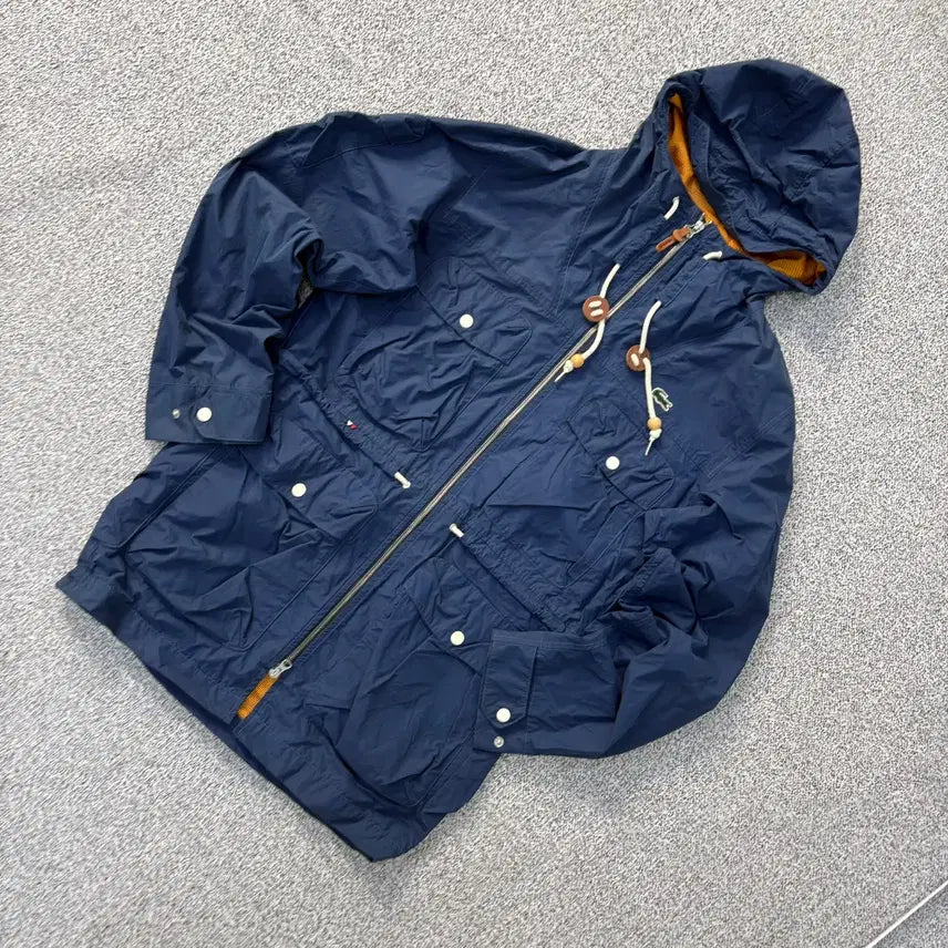 [BUNJANG] Lacoste Hooded Windbreaker Jacket / 46 라코스테 후드 바람막이 포켓 자켓 0805J1
