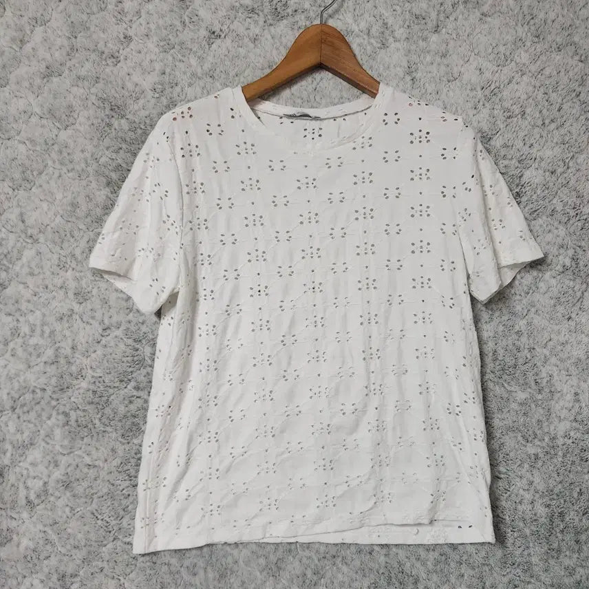 [BUNJANG] Zara Pattern Short Sleeve T-Shirt (L) / J772 [L] 자라 패턴 반팔 티셔츠