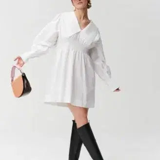 [BUNJANG] GANNI Sailor Collar Dress Organic Cotton / 가니 세일러 카라 원피스