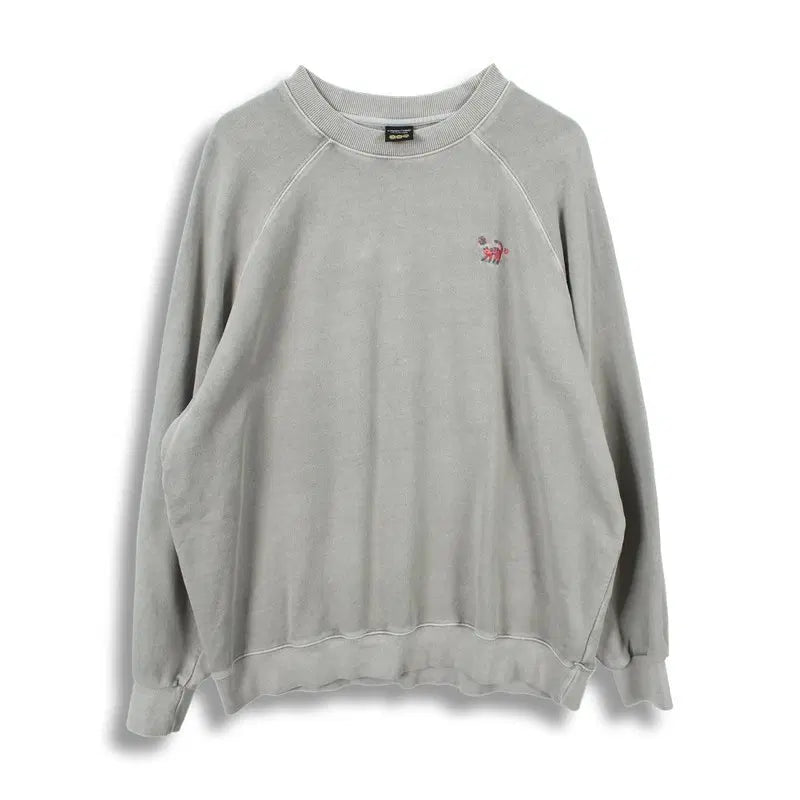 [BUNJANG] Compagno Cotton Pigment Washed Embroidered Logo Sweatshirt / 꼼파뇨 (MEN - L) 코튼 피그먼트 워싱 자수 로고 맨투맨