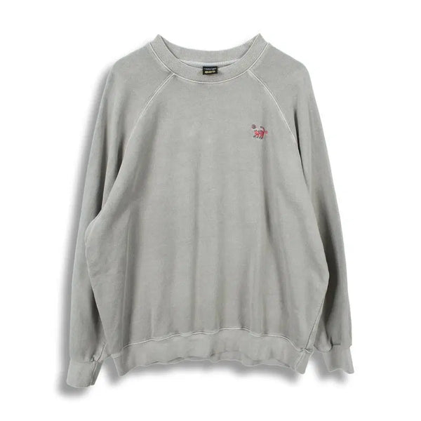 [BUNJANG] Compagno Cotton Pigment Washed Embroidered Logo Sweatshirt / 꼼파뇨 (MEN - L) 코튼 피그먼트 워싱 자수 로고 맨투맨