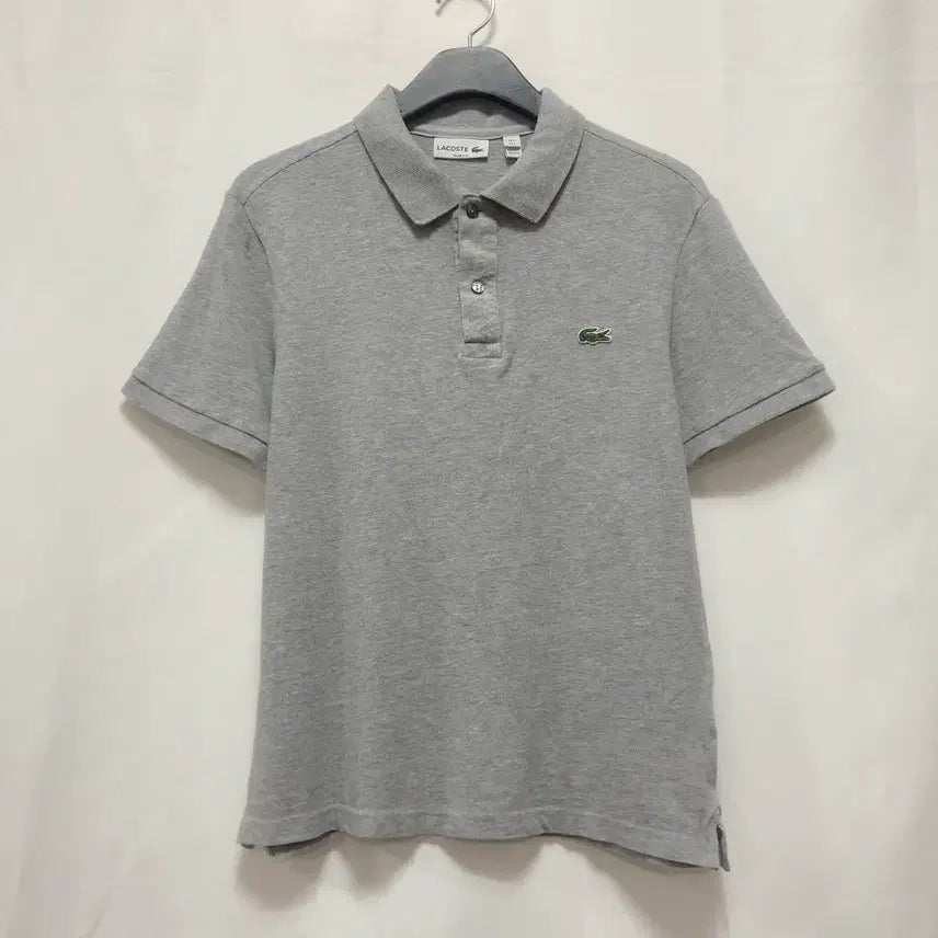 [BUNJANG] Lacoste Grey Short Sleeve Polo Shirt (Unisex 95) / 라코스테 그레이 반팔 카라티(남여공용95)