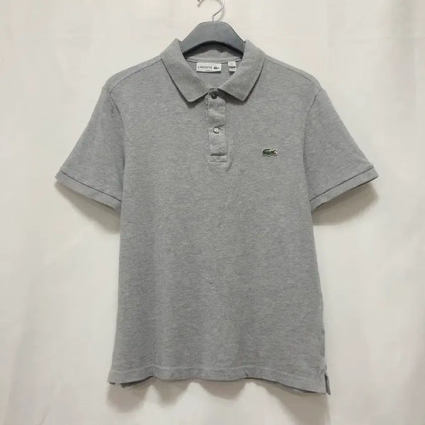 [BUNJANG] Lacoste Grey Short Sleeve Polo Shirt (Unisex 95) / 라코스테 그레이 반팔 카라티(남여공용95)