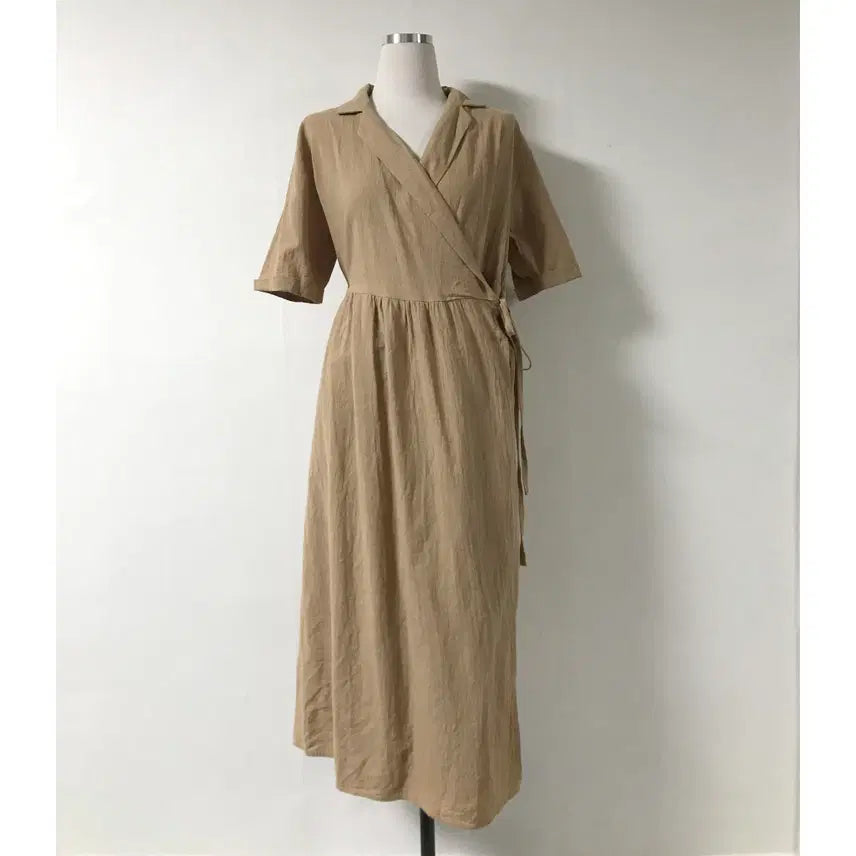 [BUNJANG] FitDem Women's Brown Cotton Dress / 핏뎀 여성 브라운면원피스F호호상점