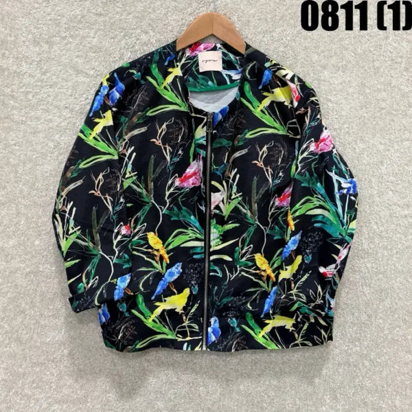 [BUNJANG] Flower Bird Pattern Jacket / 플라워 새 패턴 자켓