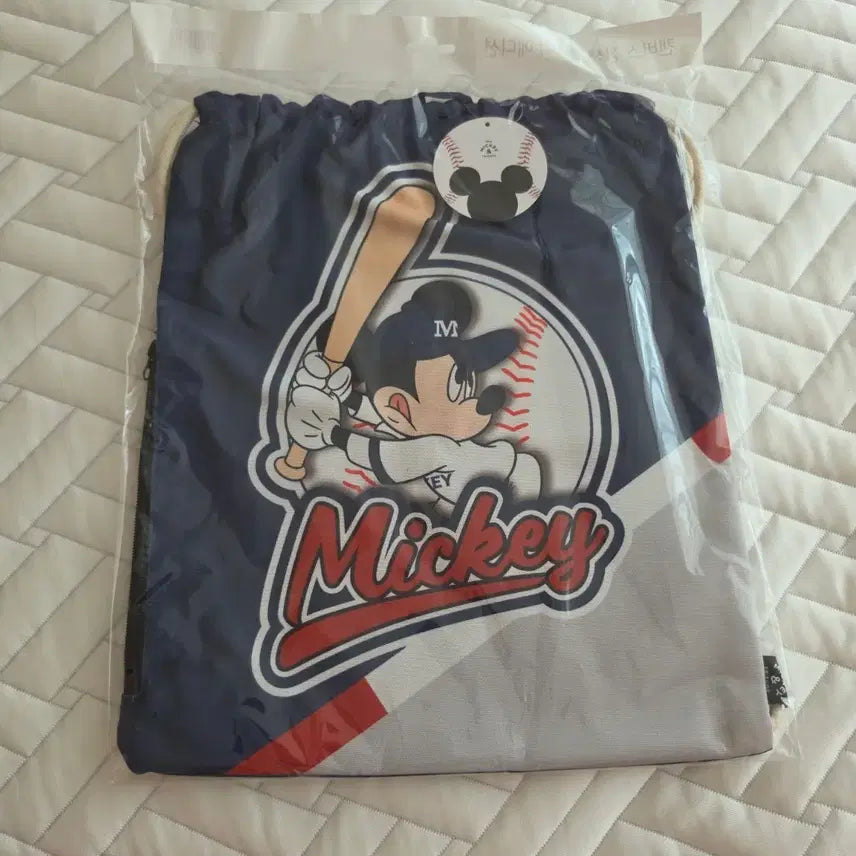 [BUNJANG] Disney Edition KBO Baseball Canvas Gym Sack (Sealed) / (미개봉) KBO 야구 캔버스 짐색 디즈니 에디션