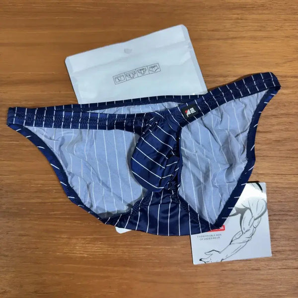 [BUNJANG] Men's Striped Briefs Navy / 남성 삼각 팬티 줄무늬 남색