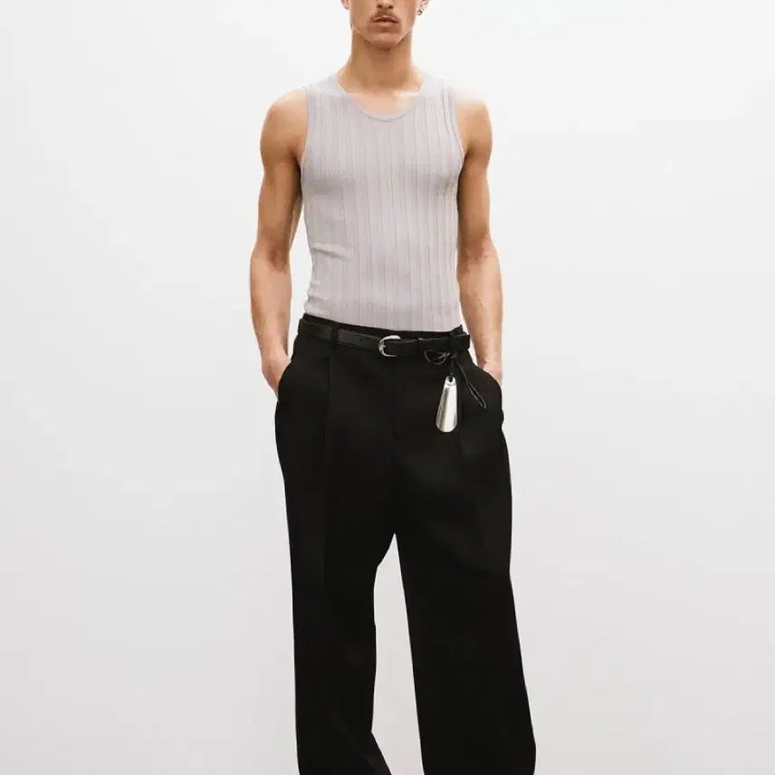 [BUNJANG] RECTO Compact Rib Knit Tank Top M / [새상품]렉토 컴팩트 립 니트 탱크탑 M