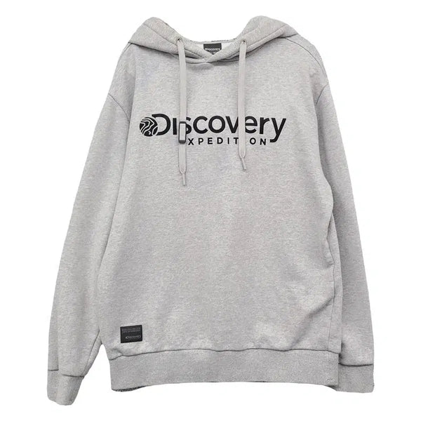 [BUNJANG] Discovery Expedition Printing Light Gray Hoodie (Size 95) / 디스커버리 프린팅 라이트 그레이 후드티 95